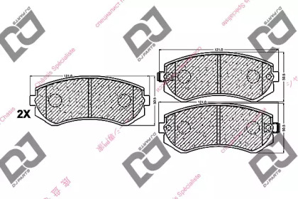 Комплект тормозных колодок DJ PARTS BP1095